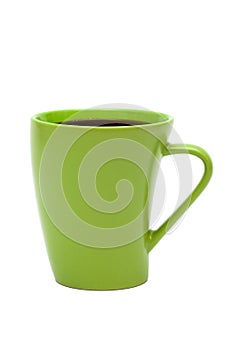 Green mug from coffee