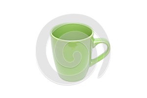 Green mug empty blank