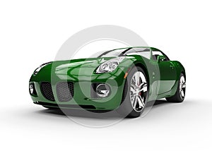 Green Muscle Car - Beauty Shot