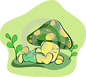 green mushroom character