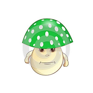 Green Mushroom Vector Illustration