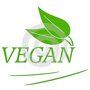 Green natural vegan symbols isolated