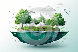 green nature,enviromental protection concept