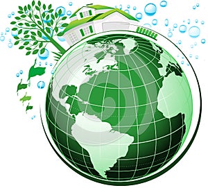 Green Nature Globe Earth.
