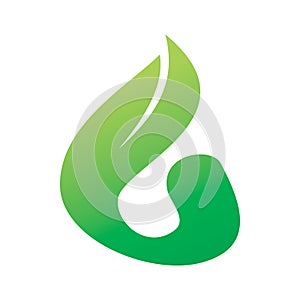 Green nature leaf color shape logo design