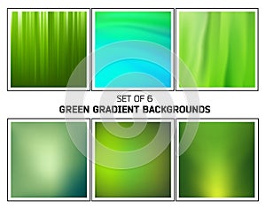 Green nature smooth blurred gradients vector backgrounds