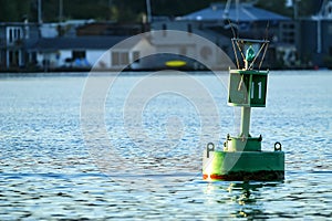 Navigation buoy on Lake Union, Seattle, WA