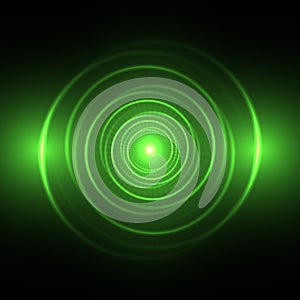 Green neon circle