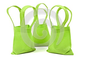 Green Neon Cloth Bags With Shadows