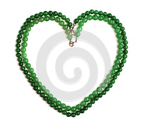 Green nephrite heart photo