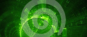 Green new futuristic technology banner abstract background