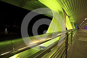 Green night of the bridge
