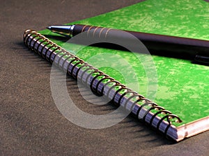 Green notepad