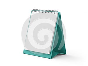 Green notepad on white background