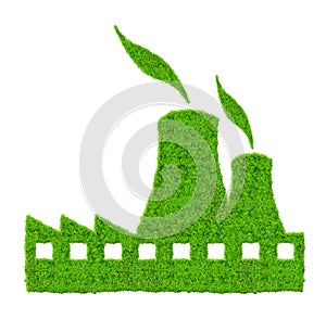 Green Nuclear power plant icon
