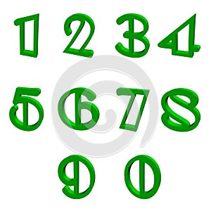 green numbers