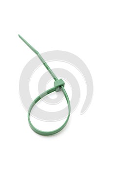 Green nylon cable tie