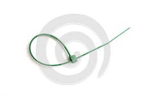 Green nylon cable tie