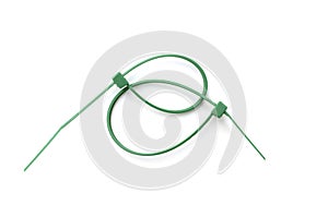 Green nylon cable tie