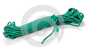 Green nylon rope photo