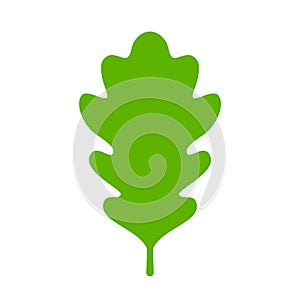 Green oak leaf icon