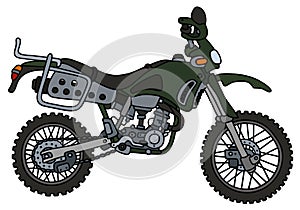 Green off-road motorbike