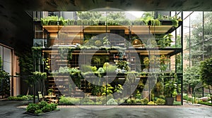 Green Office: A Sustainable Building Powered by Renewable Energy and Enveloped in Plants for Corporate Green Initiative