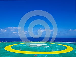 Green offshore helideck