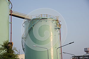 Green oil storage tanks