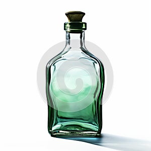 Green Old Bottle On White Surface - Gabriele Viertel Style