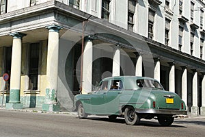 Green old car