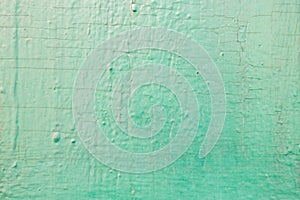 Green old painted cracky wooden background