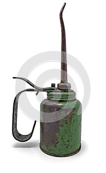 Green Old Rusty Oil can