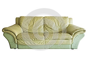 Green old sofa