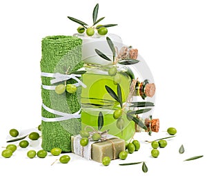 Green olive cosmetic products