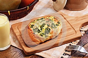 Green onion bread photo