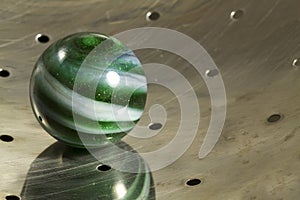 Green Onionskin Lutz Marble