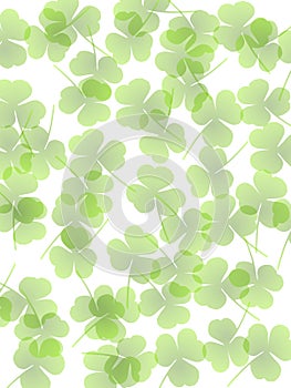 Green Opaque Clover Leaves Background photo