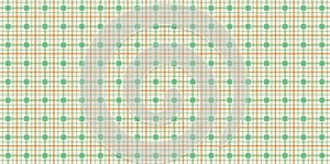 Green and orange colored fabric pattern texture - vector textile background for your design