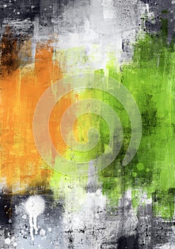 Green orange dirty dusty Abstract scratches wall background design