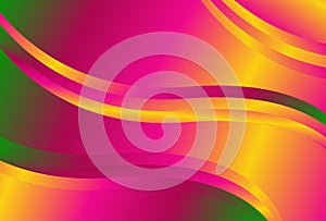 Green Orange And Pink Gradient Wave Background Vector Eps Beautiful elegant Illustration