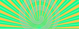 Green Orange Rays. Abstract Background Pattern Seamless Textures Vector Illustration Graphic Design.