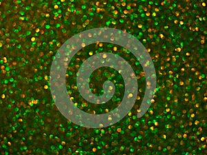 Green and orange shiny circles pattern