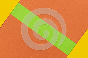 Green, Orange and Yellow coloured paper background