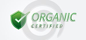 Green Organic certified logo badge