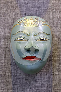 Green oriental goddess mask