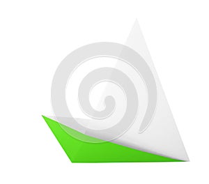Green origami boat