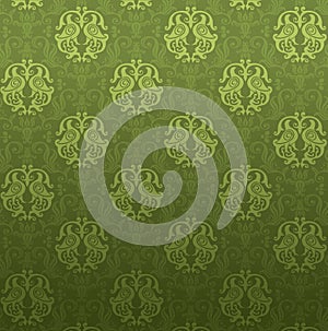 Green ornamental pattern
