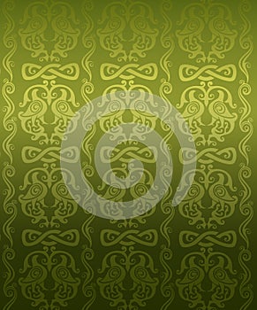 Green ornamental pattern