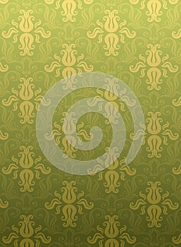 Green ornamental pattern